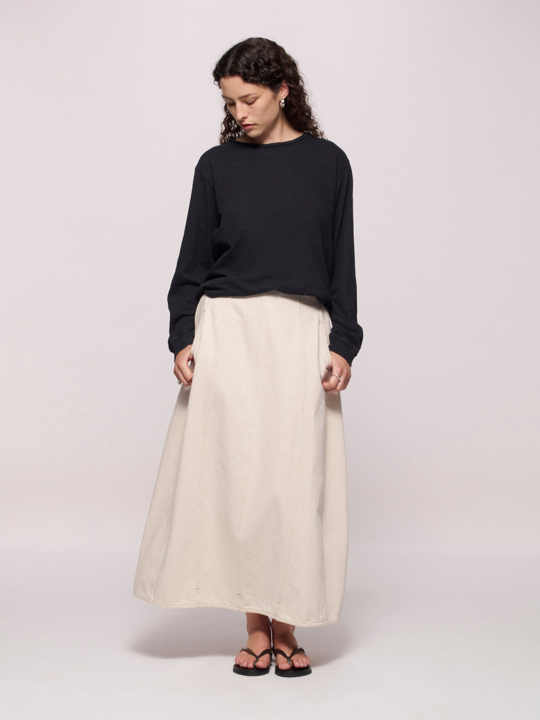 Cocoon Skirt - Salt