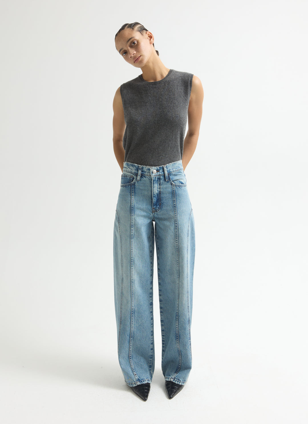 Contoured Sling Jeans - Blue 82