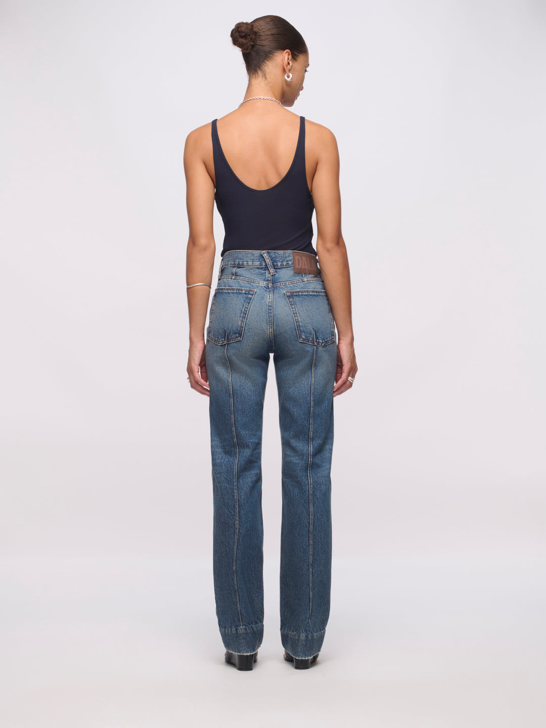 Alley High Rise Darted Jean - Archive Blue