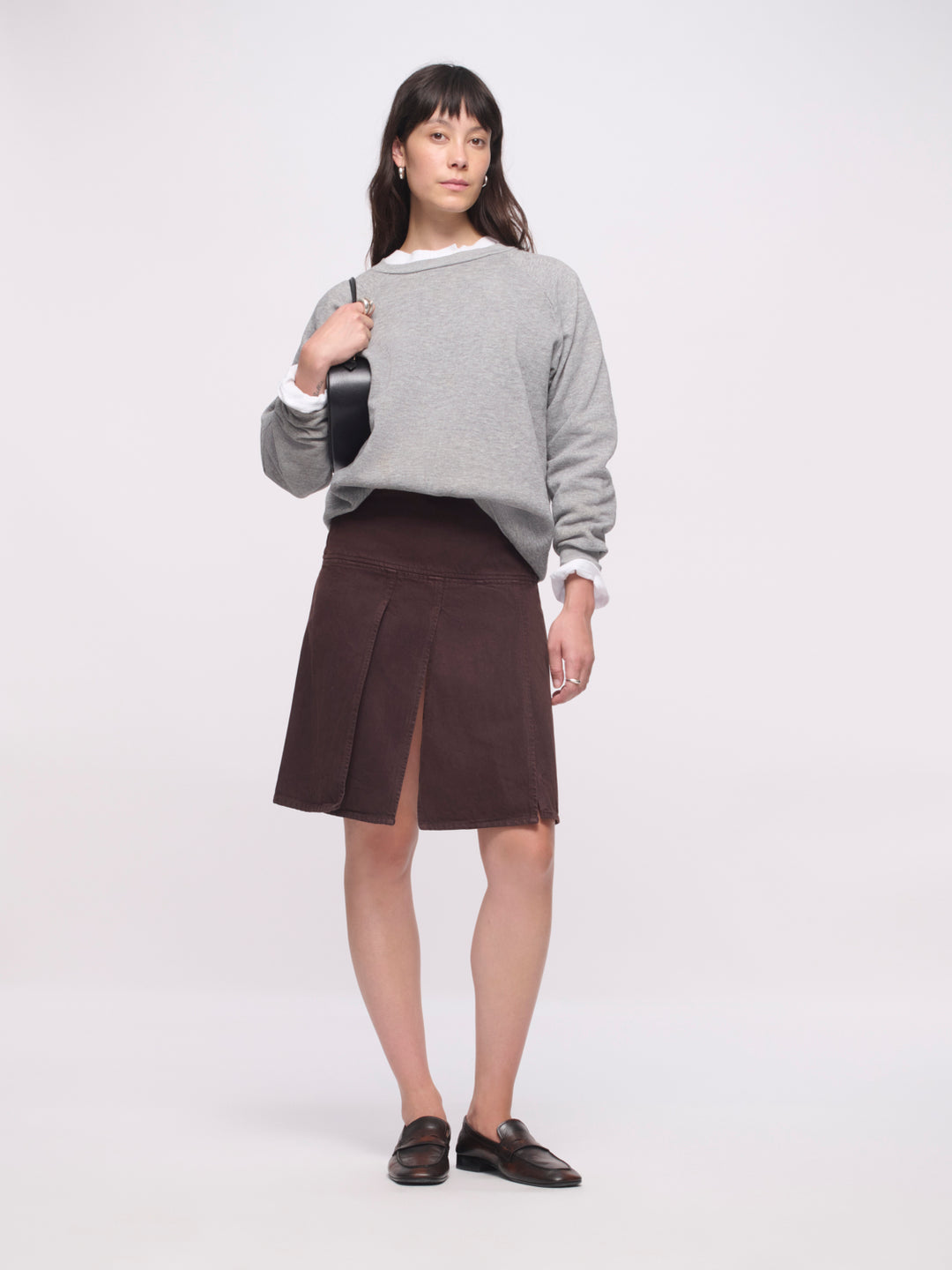 Strip Skirt - Ganache