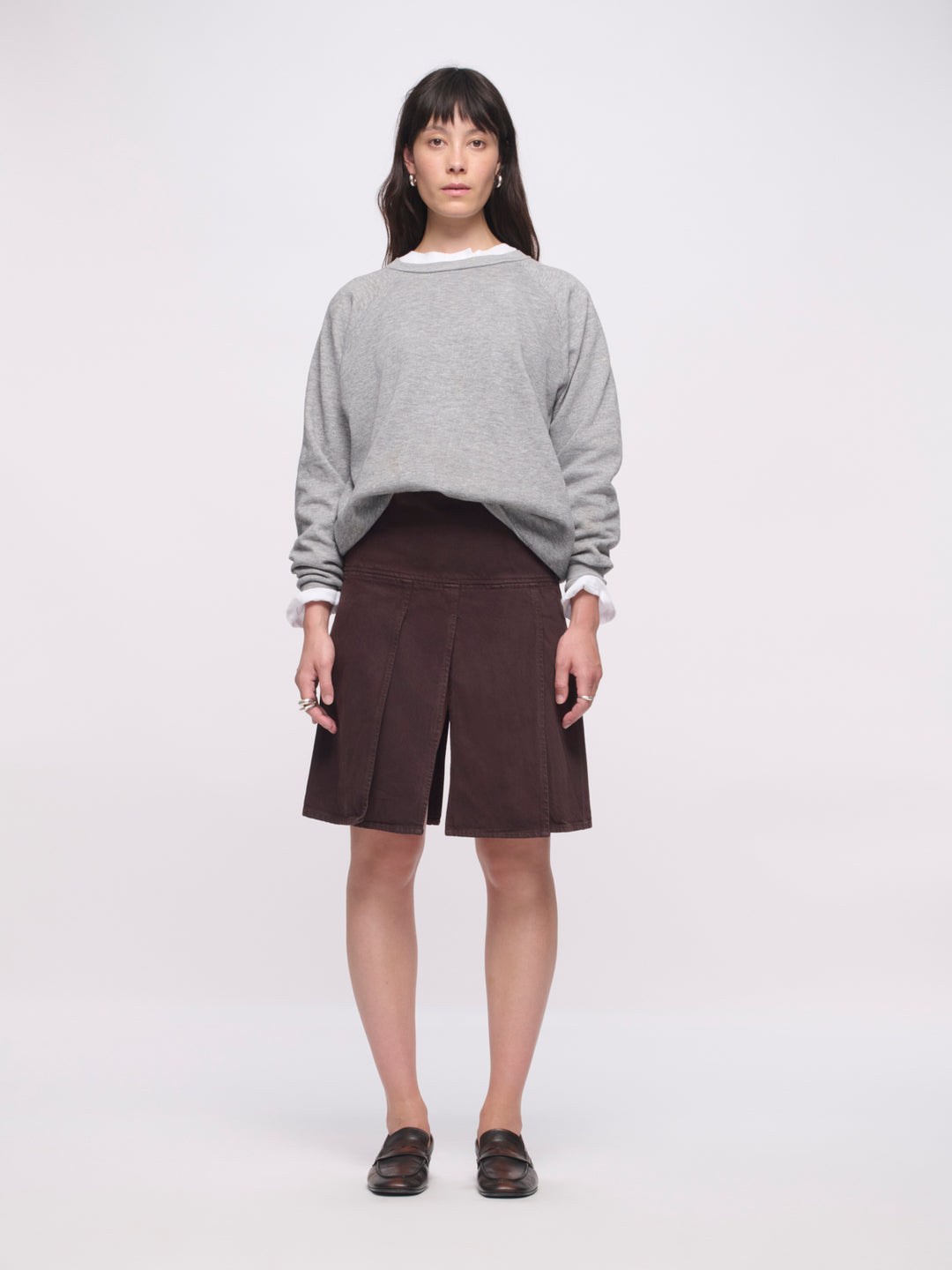 Strip Skirt - Ganache