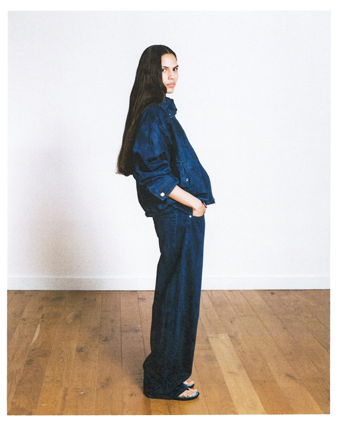 Funnel Stills Jacket - Deep Blue Crackle