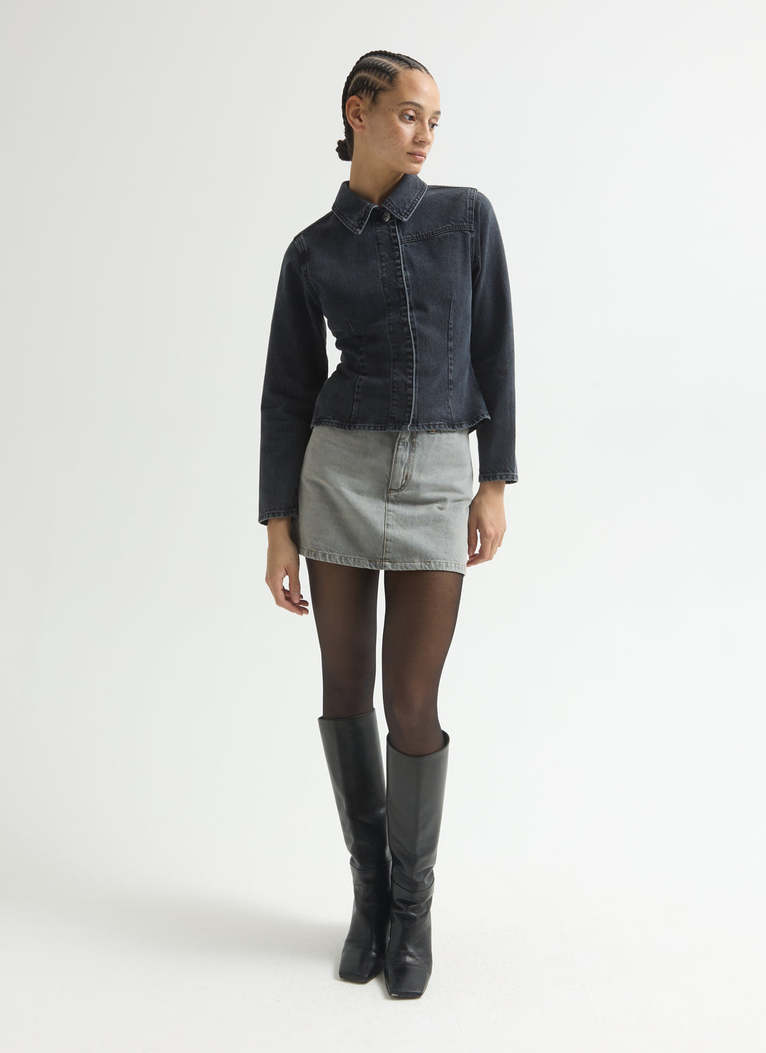 Neat Mini Skirt - Lunar