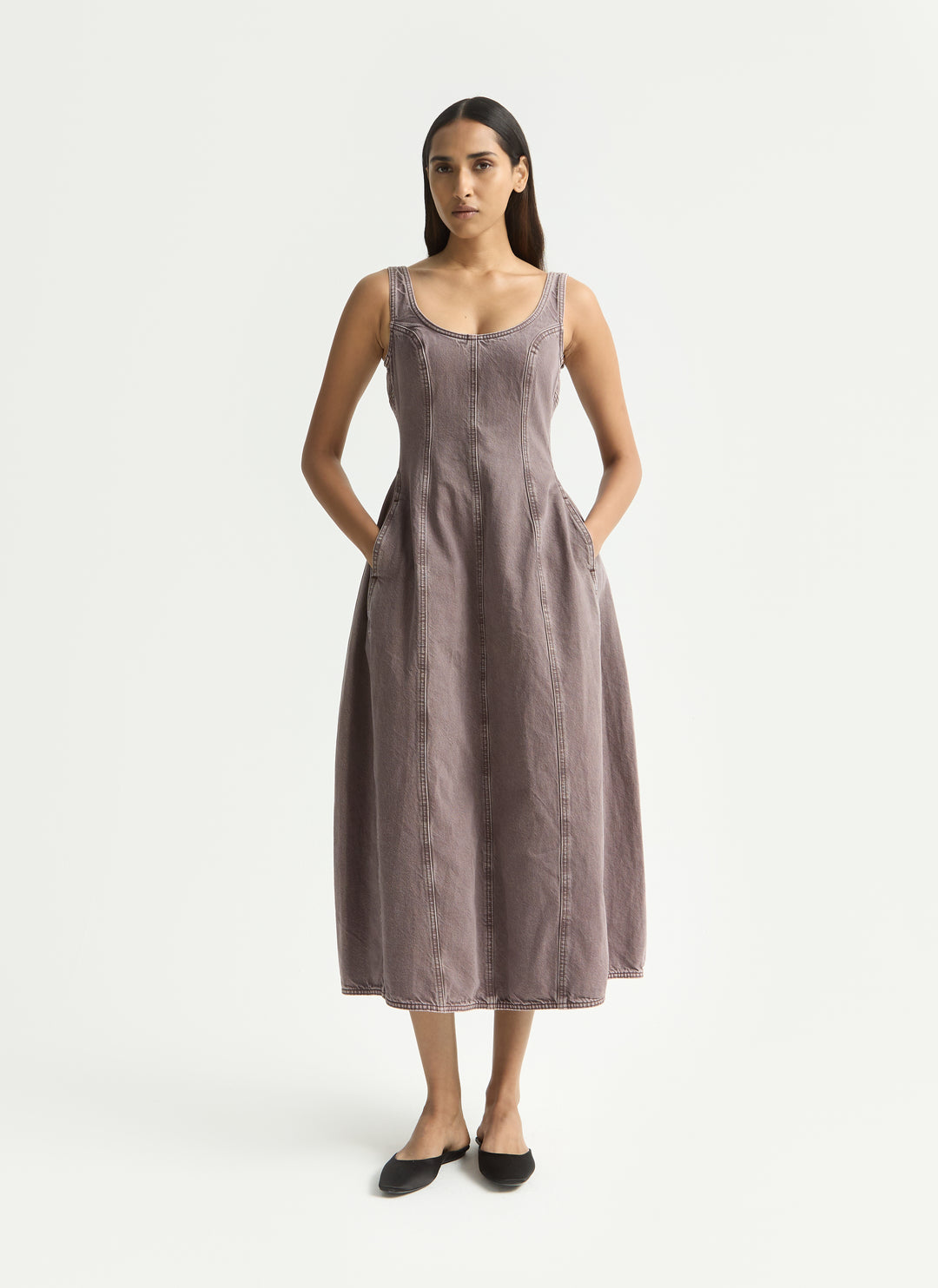 Cocoon Bustier Dress - Sparrow