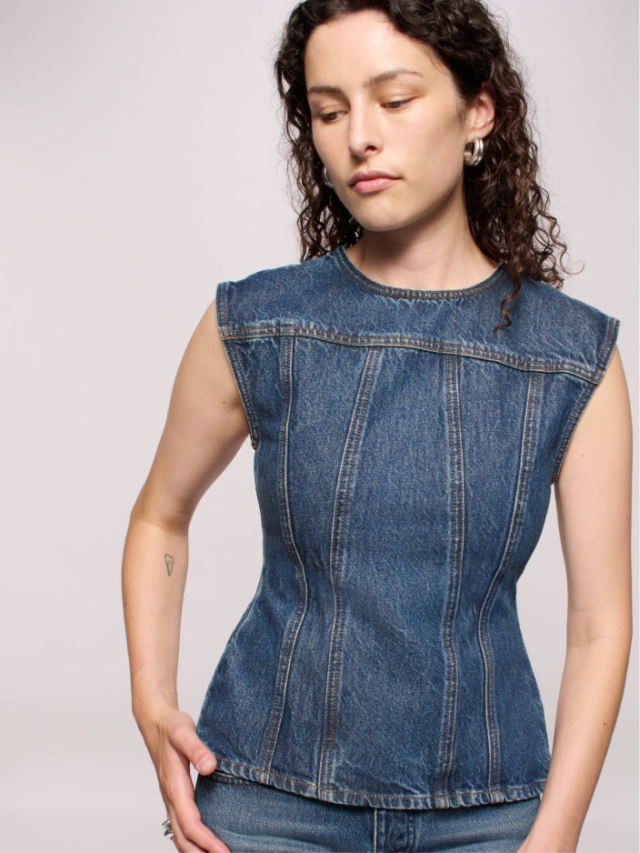 Closed Back Top - Archive Blue