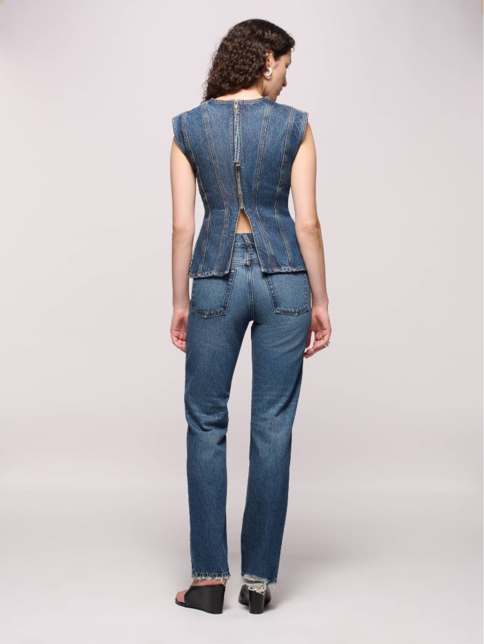Closed Back Top - Archive Blue