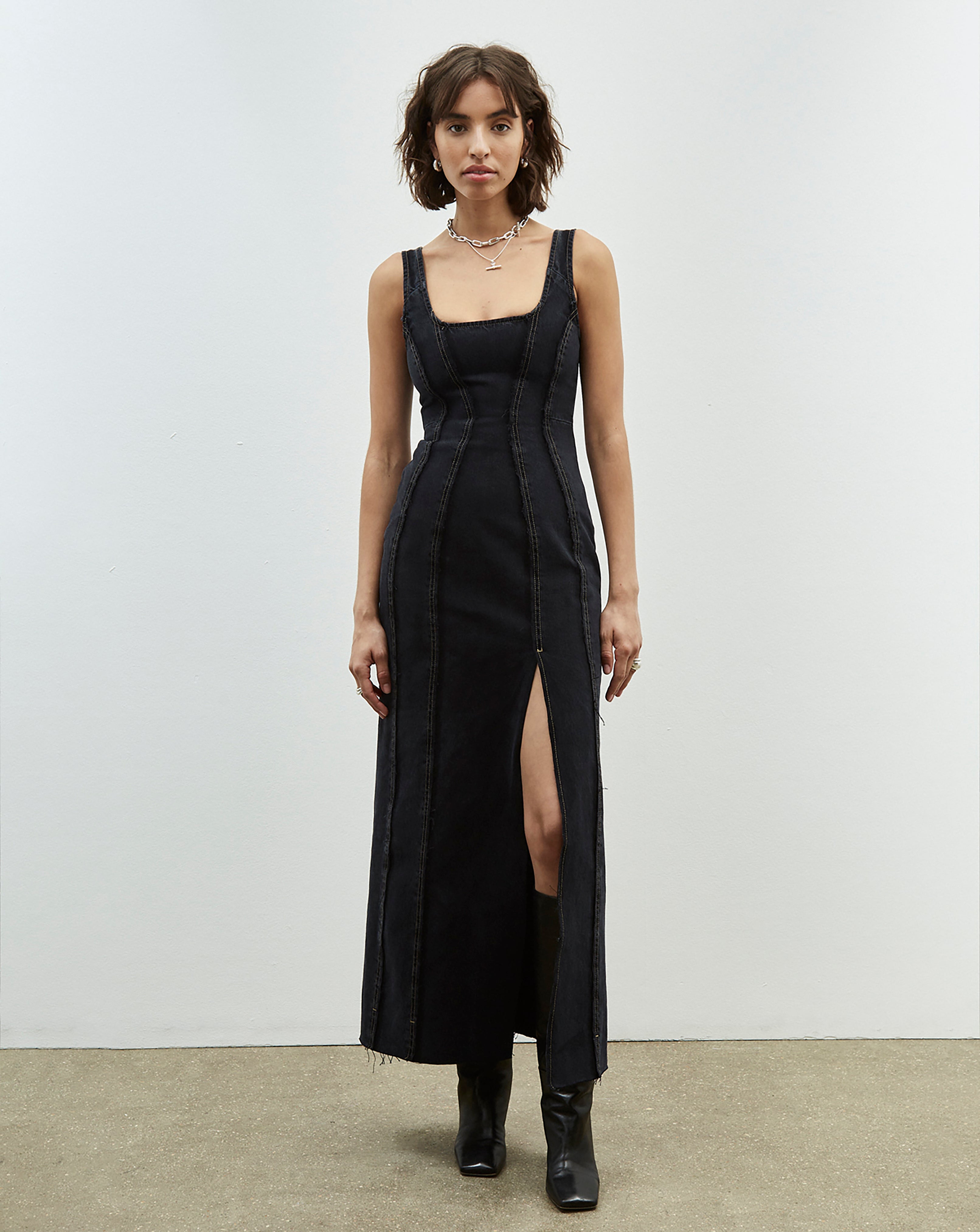 Black midi dress evening hotsell